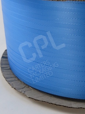 Blue Polyprop Strapping on Cardboard Core for Machine Use