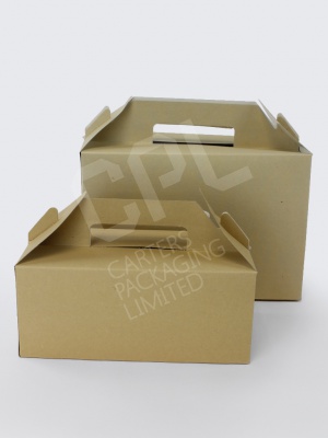 Brown Kraft Carry Packs / Meal Boxes
