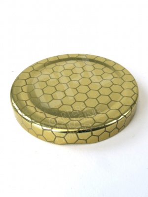 63mm Gold LId with Honeycomb Print