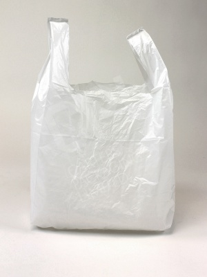 Small White Plastic Carrier Bag