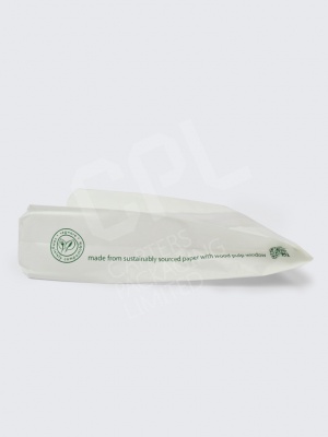 Vegware White Glassine NatureFlex Hot Food Bags