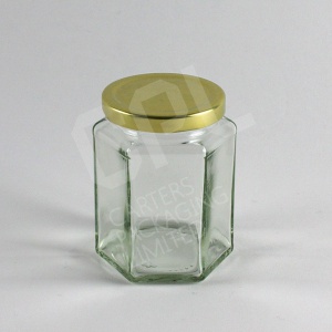 12oz Hexagonal Glass Jar