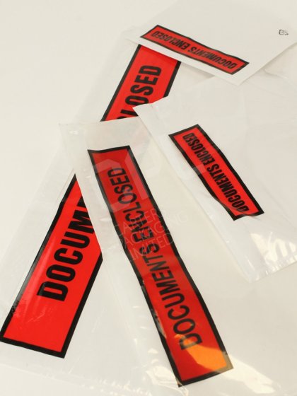 Documents Enclosed Printed Clear Envelopes