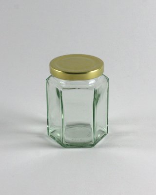 8oz Hexagonal Glass jar