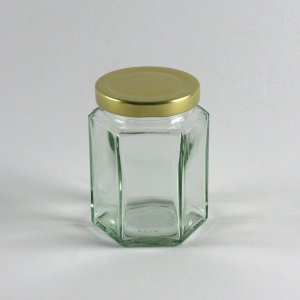8oz Hexagonal Glass jar