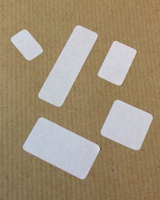 White Self-Adhesive Rectangle Labels 32 x 19mm