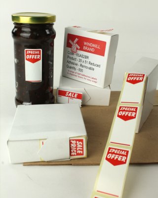 Self-Adhesive REDUCED Labels: 51 x 25mm