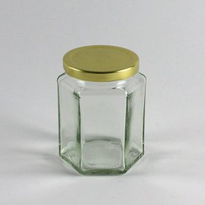 12oz Hexagonal Glass Jar