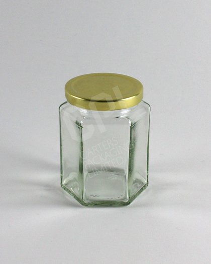 12oz Hexagonal Glass Jar