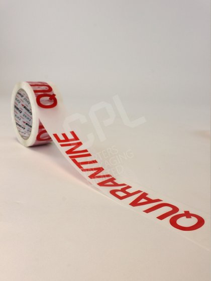 Rolls of Quarantine Printed Tape