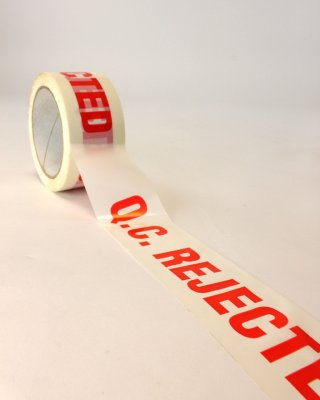 Printed Quality Control Rejected Tape 50mm x 66m