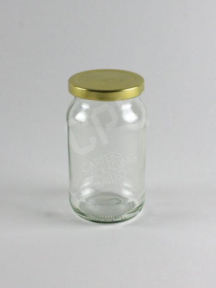1lb Jam Jar with Gold Lid