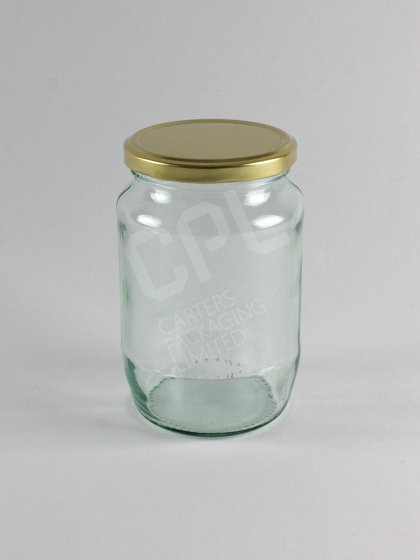 2lb Jam Jar with Gold Lid