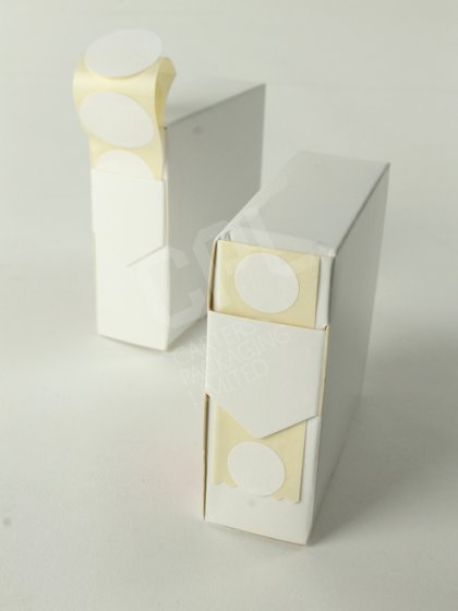 Round White Self-Adhesive Labels
