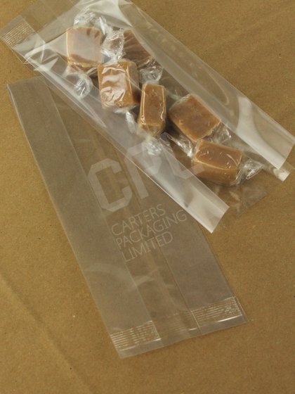 Open Top Gusseted Crimp-Sealed Display Bags