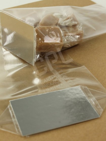 Block Bottom Bags with Supporting Card