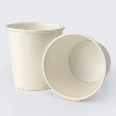 44732 White Lids - 4oz Espresso Paper Cups Slv/100
