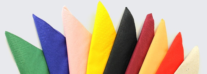 Coloured Napkins and Serviettes | Various sizes and thicknesses