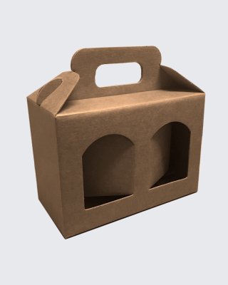 2 Jar Natural Box MEDIUM: 170 x 80 x 120mm (5 Pack)