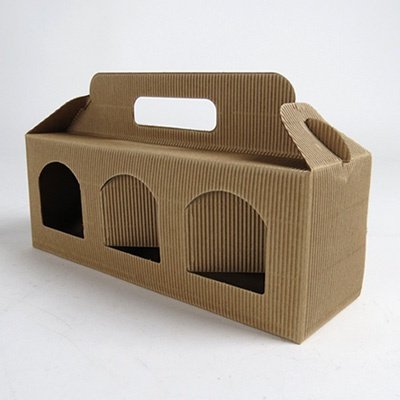 3 Jar Natural Box SHORT: 250 x 80 x 90mm (5 Pack)