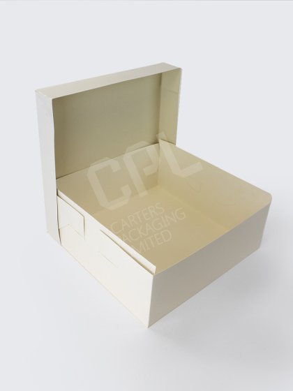Large White No Staple Cake Box