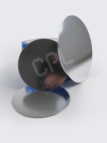 Round Plain Silver Card