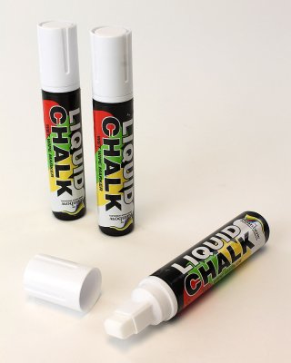 Liquid Chalk Pens WHITE: 15mm (each)