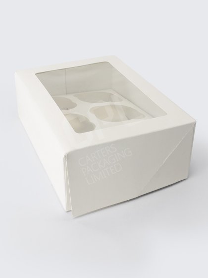 6 Window Cupcake Box (White)