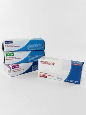 Vinyl Powder-Free Gloves - Blue SMALL (100)