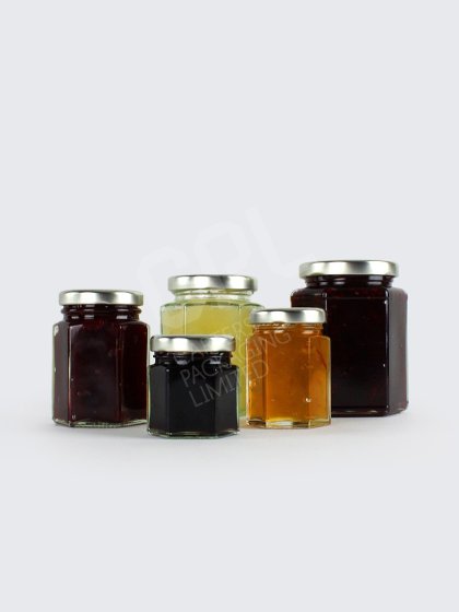 Hexagonal Glass Jars