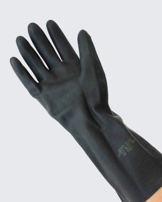 Industrial Black Rubber Glove Size 9 Large