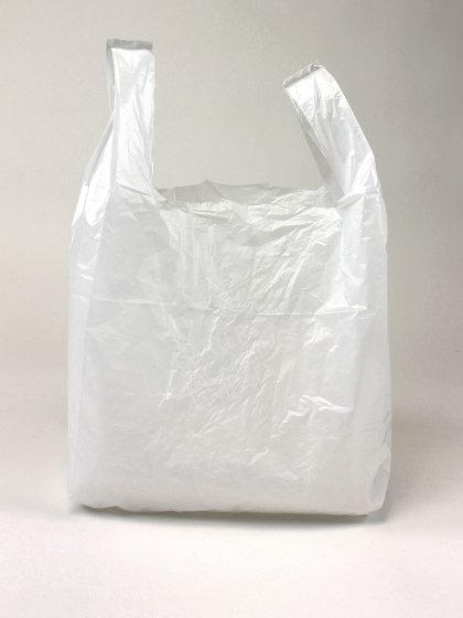 Small White Plastic Carrier Bag