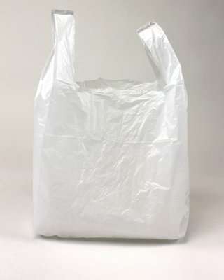 Small White Vest Carrier Bag 250 x 375 x 450mm