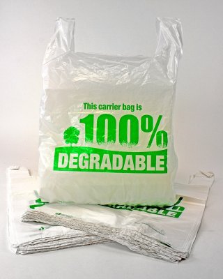White Degradable Eco-Friendly Vest Carriers 325 x 475 x 575mm