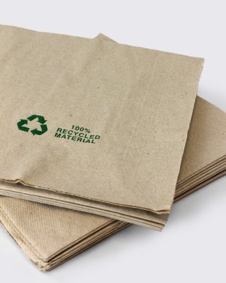 Napkins Unbleached & Recycled: 2-Ply 33 x 33cm
