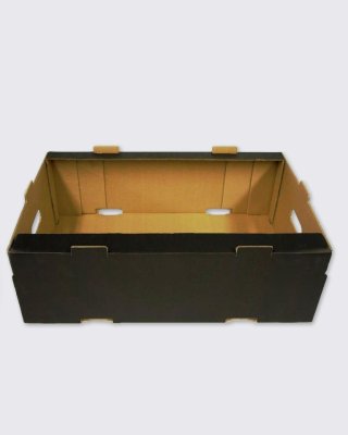 Produce Tray (BLACK) Small: 400 x 300 x 130mm