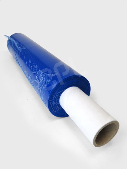 Blue Pallet Wrap on Extended Cardboard Core