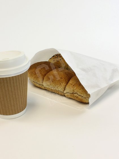 Pre-Strung White Kraft Paper Bags
