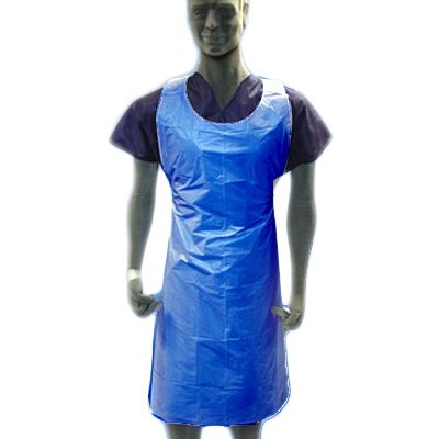 Blue Plastic Disposable Apron