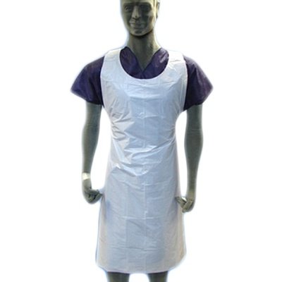 White Plastic Disposable Apron