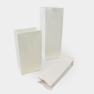 White Block Bottom Bags
