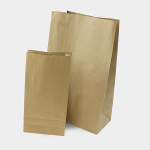 Recycled Brown Kraft Paper Bags with Block Bottom