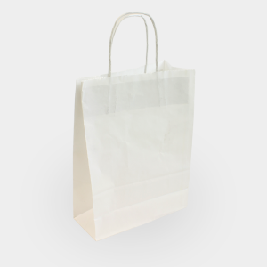 White Kraft Twist Handle Carrier Bags