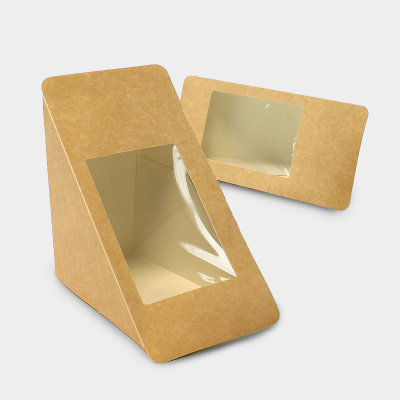 Standard Brown Kraft Heat-Sealed Sandwich Wedge