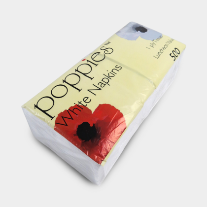 1-Ply (Single) White Napkins