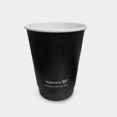 8oz Black Vegware Coffee Cups