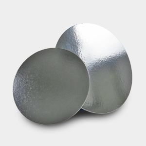Round Silver Cake Cards