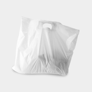White Patch Handle Carrier bags