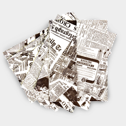 Newspaper Print Greaseproof Paper 10 x 14