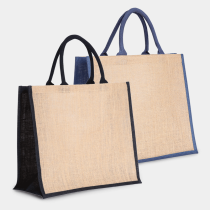 Plain Jute Bags (Black Trim & Navy Trim)